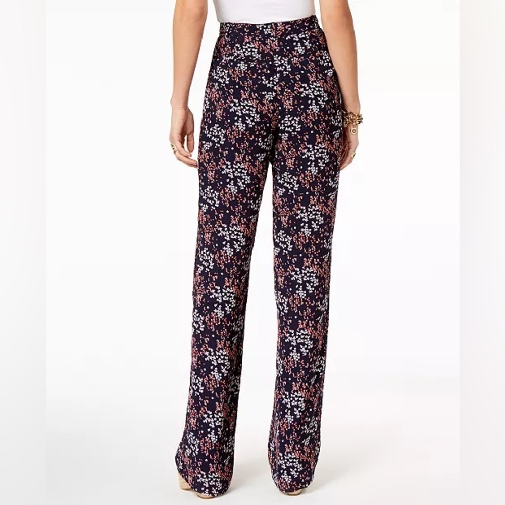 Michael Michael Kors Size 14 Floral-Print Wide-Leg Pleated Pants - Picture 2 of 5